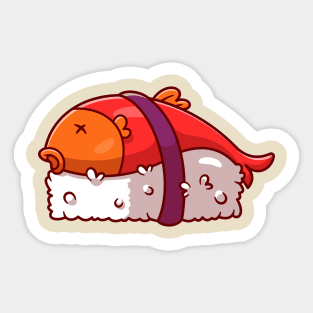 Salmon Sushi Cartoon Sticker